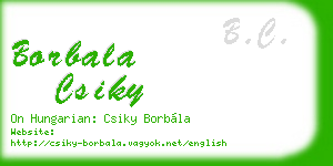 borbala csiky business card