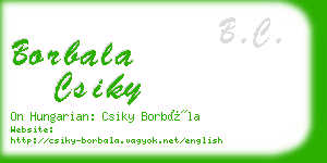 borbala csiky business card